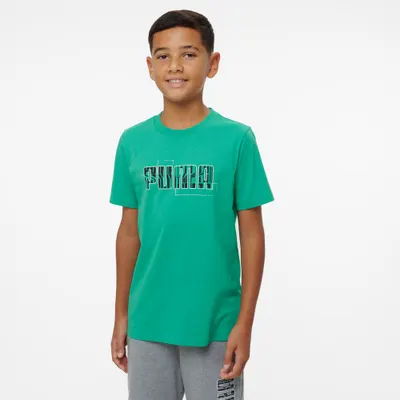 Tricou din bumbac cu imprimeu Puma Educație fizică Verde Copii