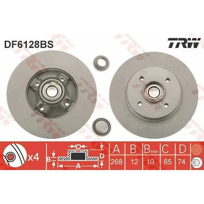 Disc frana TRW DF6128BS