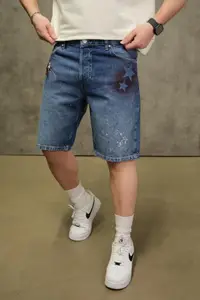 Blugi Scurți Denim Blue Paint Star Edition Psas217(1678) (mărime: 30)
