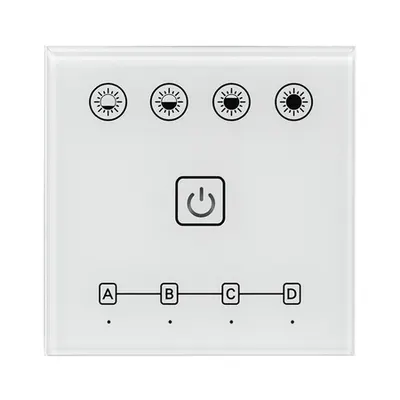 Dimmer Tactil Smart Perete, 2.4g Rf, Iluminat Led, Gama Rf 2.4g (ssd), 4 Zone