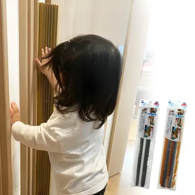 Set 2 protectii usi tip acordeon pentru copii Alb