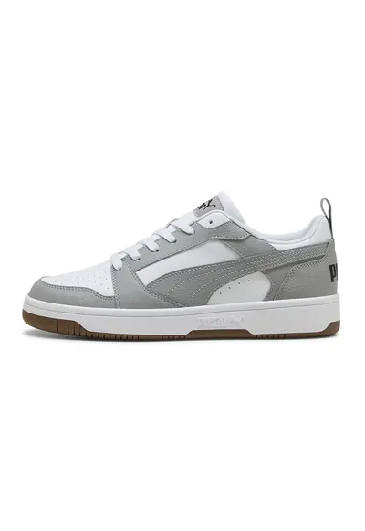 Pantofi sport unisex Rebound v6 din piele ecologica - Alb/Gri pal