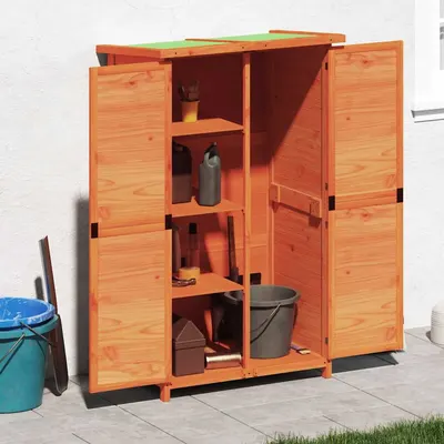 vidaXL Șopron scule de grădină maro 83x57x140 cm lemn masiv de pin