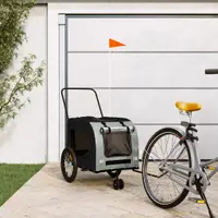Gossi remorca bicicleta animale companie gri/negru textil oxford/fier