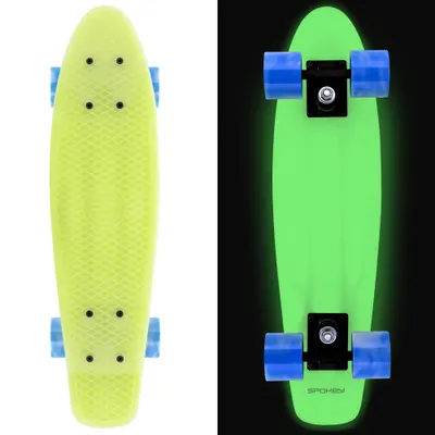 Placă skateboard fiska neon Spokey Neo fosforescentă