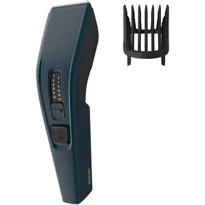 Aparat de tuns Philips Seria 3000 HC3505/15, 13 setari de lungime, lame din otel inoxidabil, Albastru