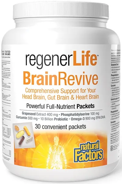 RegenerLife BrainRevive, 30 pachete, Natural Factors