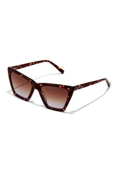 Ochelari de soare cat-eye unisex Flush - Maro inchis/Portocaliu stins/Ametist
