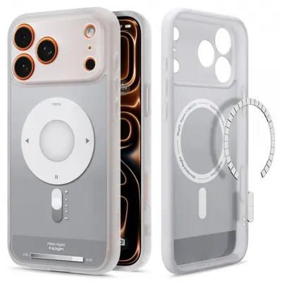 Husa MagSafe pentru Apple iPhone 17 Pro, Spigen, Ultra Hybrid Classic, Argintie ACS10355