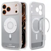 Husa MagSafe pentru Apple iPhone 17 Pro, Spigen, Ultra Hybrid Classic, Argintie ACS10355