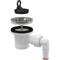 Ventil chiuveta baie cu sita O70 mm, dop si legatura masina de spalat, 6 4 Alcadrain A33P