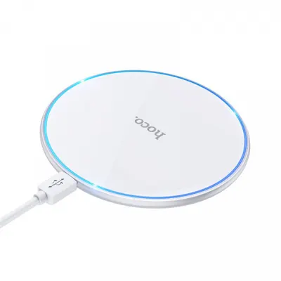 Incarcator Retea Wireless HOCO CW6 Pro, 15W, 1.67A, Alb