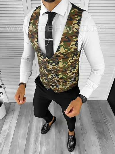 Vesta barbati slim fit camuflaj B8249 13