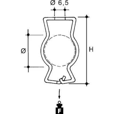 Clip pentru conducte dintr-o bucata GM-3240