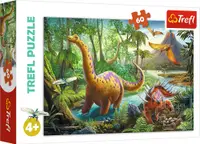 Puzzle Trefl din 60 de piese - Migratia dinozaurilor