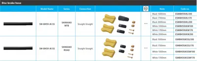 Furtun Hidraulic Shimano Sm-Bh59-Jk, 1700Mm Negru (Ajustabil), Conector Drept Pe Maneta (Neasamblat), Incl. Insertie Conectare, Incl. Tl-Bh61