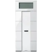 Buton KNX, 8 clapete, termostat si display, Alb polar, Sistem M