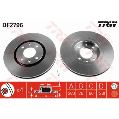 Disc frana TRW DF2796