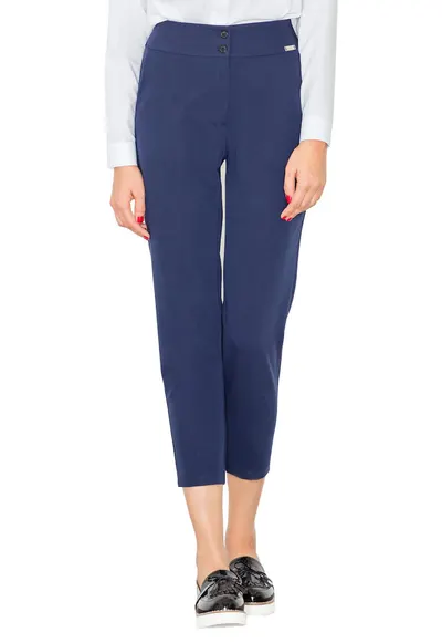 Pantaloni dama M529 - bleumarin - poliester - viscoza