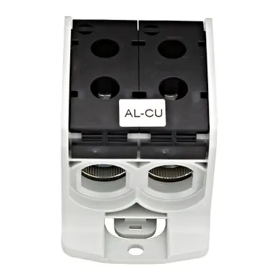 Clemă dublă Al-Cu,1 p. negru, 185mmp / 150mmp cu pin