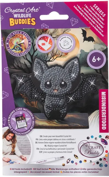 Set de broderie cu diamante Craft Buddy - Crystal Art Buddies: Liliac, 7 piese