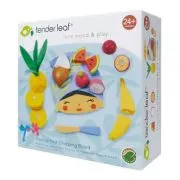 Tabla de tocat cu fructe tropicale, din lemn premium
