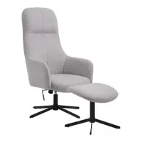 Fotoliu gri deschis pivotant de relaxare Manning – Unique Furniture
