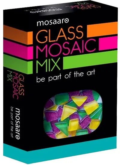 Amestec de mozaic Mosaaro - Verde, galben, sclipici violet