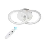 Lustra Led Cercuri 36w cu 2 Brate 3 Culori+ir 400mm X 100mm