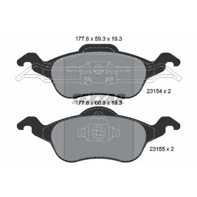 Set placute frana, frana disc TEXTAR 2315402