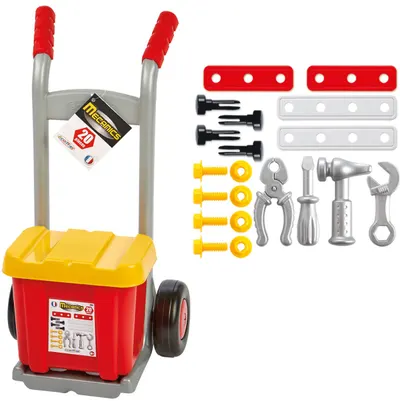 Set de joacă Ecoiffier - Cărucior de scule