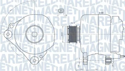 Alternator (14v, 110a) Potrivit Audi A1, A3; Seat Altea, Altea Xl, Ibiza Iv, Ibiza Iv Sc, Ibiza Iv St, Leon, Toledo Iii, Toledo Iv; Skoda Fabia Ii, Octavia Ii, Rapid, Roomster 1.6d-2.5d 05.03