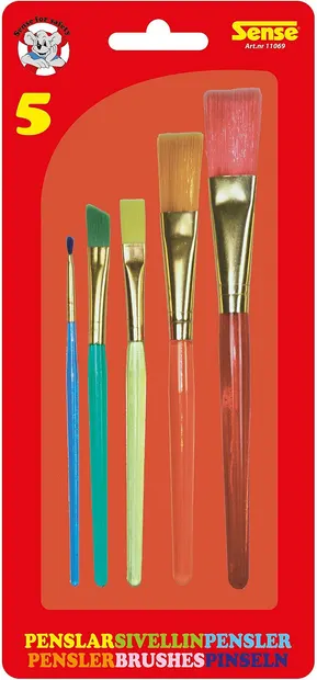 Set pensule plate Sense - 5 buc