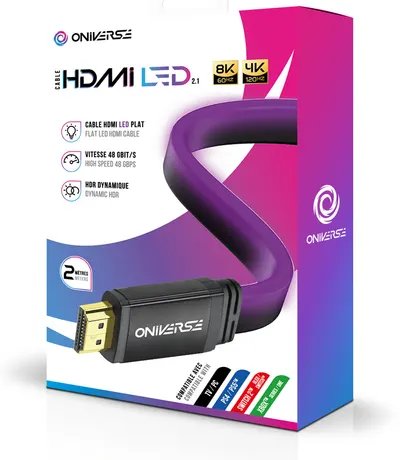 Cablu Oniverse - HDMI LED Cable 8K, mov