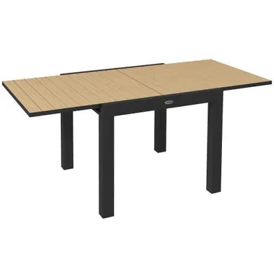 Outsunny Masă extensibilă pentru terasă, cu 4-6 locuri, 81-162 cm | Aosom Romania