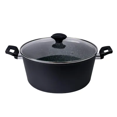 Oala cu capac sticla, cu diametru de 28 cm, inaltime de 13 cm / ZLN 3338 Engros