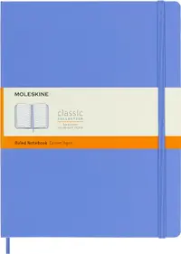 Caiet cu copertă tare Moleskine Classic Ruled XL - Hydrangea Blue, radnuri