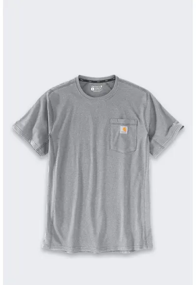 Tricou Force - gri melanj - material respirabil - croiala lejera - set de tehnologie FastDry