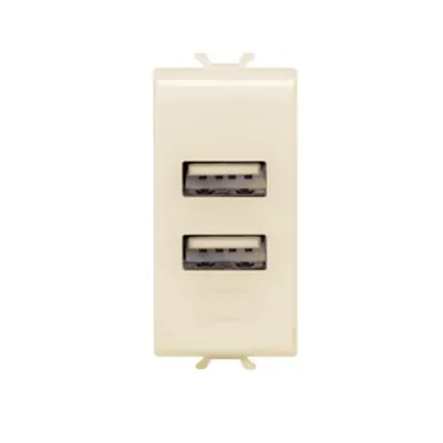 Double Usb Power Supply - 100-240v Ac 50/60hz - Ivory - Cproiector Horus