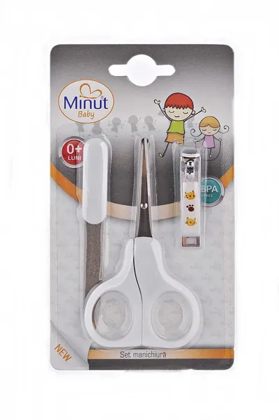 Set manichiura Minut Baby 3 piese forfecuta, unghiera si pila