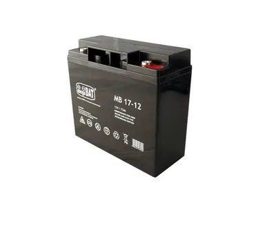 Acumulator VRLA AGM fara intretinere Megabat MB17-12 Capacitate:17Ah Voltaj: 12V Terminal: M5 dimensiuni: 181 × 76 × 167mm greut