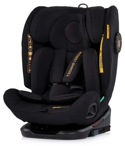 Scaun auto Chipolino - Techno Igrow, 360°, cu IsoFix, i-Size, negru