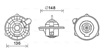 Ventilator habitaclu potrivit HYUNDAI I10 I, I10 II 1.0-1.2LPG 12.07-12.19
