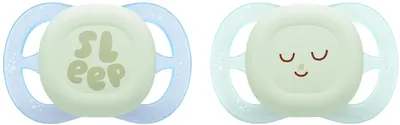 Suzete Philips Avent Ultra Start - Night, 0-2 luni, cu cutie, 2 buc, sleep, pentru băiat, new