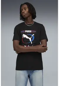 Tricou cu decolteu la baza gatului si imprimeu logo Execution - Negru/Albastru royal/Alb optic/Rosu vermillion