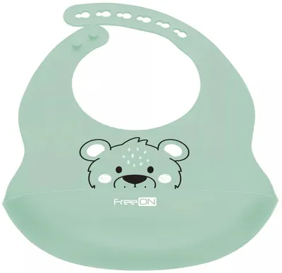 Bavetă din silicon Freeon - Urs, verde