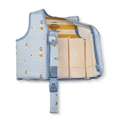 Vesta de inot pentru copii cu protectie UV UPF 50+ Navy Hugs by Saro 1-3 ani
