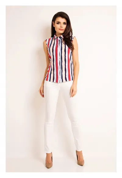 Camasa A169 pentru dama Poliester - Cu dungi - Multicolor