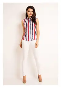 Camasa A169 pentru dama Poliester - Cu dungi - Multicolor