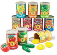 Set de joacă Learning Resources - 1 până la 10 cutii de numărat conserve